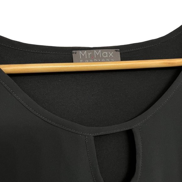 XXL black elegant Very comfy top with 2 layers, the top is a Shiffon layer, ve - Picture 2 of 3